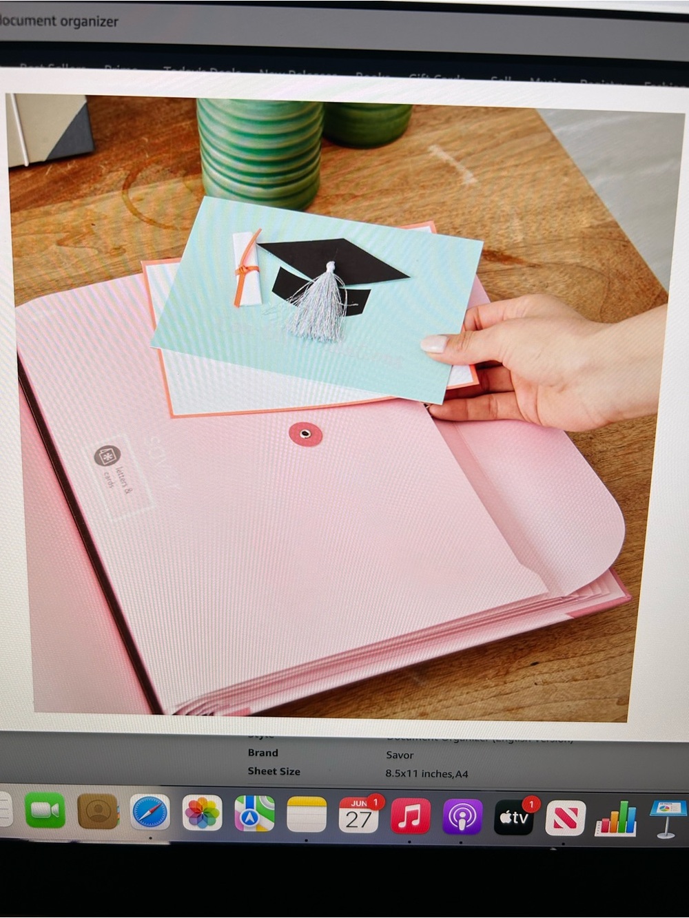 Savor Memento Bento Pink Document Organizer - Picture 4 of 7